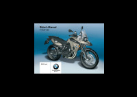 BMW F800GS- Owners Manual 2008 EN